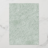 Eucalyptus Geometric Vrijgezellenfeest Real Folie Uitnodiging (Achterkant)