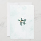 Eucalyptus Geometric Waterverf Foliage Weddenschap Kaart (Achterkant)