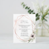 Eucalyptus Geometric Wedding Guest Details Informatiekaartje (Staand voorkant)