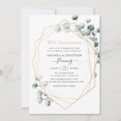 Eucalyptus Geometrisch 50ste Huwelijksjubileum Kaart (Voorkant)