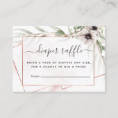 Eucalyptus Geometrisch Baby shower Luier Raffle Informatiekaartje (Voorkant)