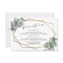 Eucalyptus geometrisch frame trouwdetails