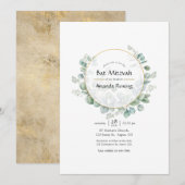 Eucalyptus geometrisch goud vleermuis mitswa kaart (Voorkant / Achterkant)