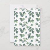 Eucalyptus geometrisch lijst bruiloft accommodatie kaart (Achterkant)