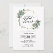 Eucalyptus geometrisch lijst vrijgezellenfeest uit kaart (Voorkant)