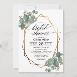 Eucalyptus geometrisch lijst vrijgezellenfeest uit kaart