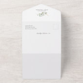 Eucalyptus geometrisch luierraffel Baby shower All In One Uitnodiging (Buitenkant)