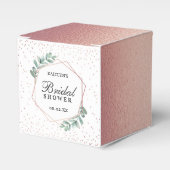 Eucalyptus Geometrisch Roos Goudfolie Vrijgezellen Bedankdoosjes (Voorkant Zijde)