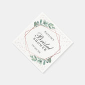 Eucalyptus Geometrisch Roos Goudfolie Vrijgezellen Servet (Hoek)