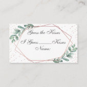 Eucalyptus Geometrisch Vrijgezellenfeest Spel Kaar Informatiekaartje (Voorkant)