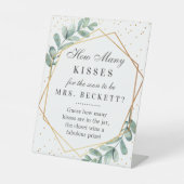 Eucalyptus geometrisch Vrijgezellenfeest spel Reclamebord Met Voetstuk (Voorkant)