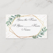 Eucalyptus Geometrische Bruidsdouche Spelkaart Informatiekaartje (Voorkant)