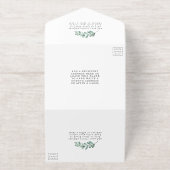 Eucalyptus geometrische bruiloft echte Folie geper All In One Uitnodiging (Buiten)