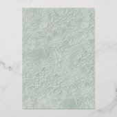 Eucalyptus Geometrische bruiloft repetitie Diner E Folie Uitnodiging (Achterkant)