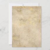 Eucalyptus Geometrische Gouden Bruiloft Kaart (Achterkant)
