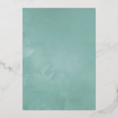 Eucalyptus Geometrische Virtuele Douche per Post Folie Uitnodiging (Achterkant)