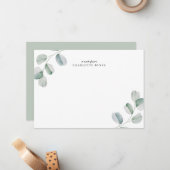Eucalyptus gepersonaliseerde notitie Kaart Notitiekaartje (Voorkant / Achterkant in situ)