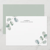 Eucalyptus gepersonaliseerde notitie Kaart Notitiekaartje (Voorkant / Achterkant)