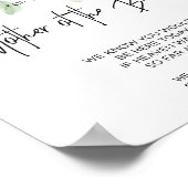 Eucalyptus gereserveerd voor moeder van de bruid t poster (Hoek)