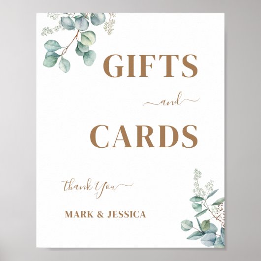 Eucalyptus Geschenken & Kaarten Teken Poster (Voorkant)