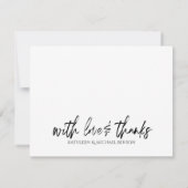 Eucalyptus geschilderd foto bruiloft dank u kaart (Achterkant)