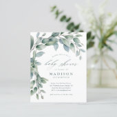 Eucalyptus Geslacht Neutraal Baby Douche Uitnodigi (Staand voorkant)