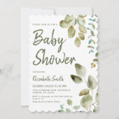 Eucalyptus Geslacht Neutraal Baby shower Kaart (Voorkant)
