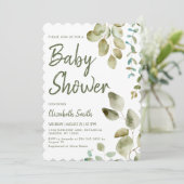 Eucalyptus Geslacht Neutraal Baby shower Kaart (Staand voorkant)