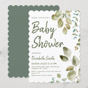 Eucalyptus Geslacht Neutraal Baby shower Kaart
