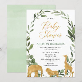 Eucalyptus geslacht neutrale groen goud safari kaart