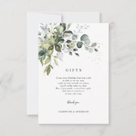 Eucalyptus Gifts Registry Card Kaart