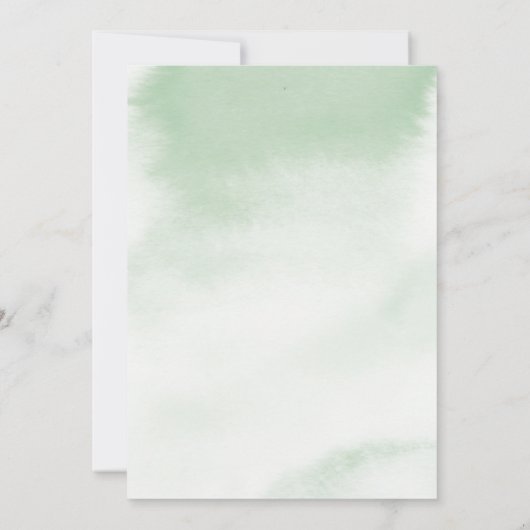 Eucalyptus Giraffe Baby shower Kaart (Achterkant)