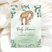 Eucalyptus Giraffe Baby Shower Uitnodiging