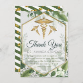 Eucalyptus Glitter Greenery Doctor Hartelijk dank Bedankkaart (Voorkant / Achterkant)