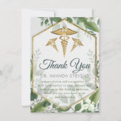 Eucalyptus Glitter Greenery Doctor Hartelijk dank Bedankkaart (Voorkant)