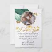 Eucalyptus Glitter Photo Wife Jubileum Kaart (Voorkant)