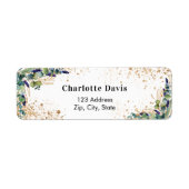Eucalyptus glittersuiker retouradreslabel etiket (Voorkant)