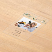 Eucalyptus Gloed Foto Opslaan Datum 2 Acryl Uitnodigingen (Laagn)