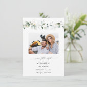 Eucalyptus Gloed Foto Opslaan Datum 2 Save The Date (Staand voorkant)