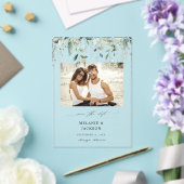 Eucalyptus Gloed Foto Opslaan Datum Acryl Uitnodigingen (Insitu (Huwelijk))