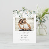Eucalyptus Gloed Foto Opslaan Datum Save The Date (Staand voorkant)