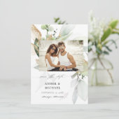 Eucalyptus Glow Foto opslaan Datum 3 Save The Date (Staand voorkant)