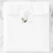 Eucalyptus Glow Gold Greenery Hartelijk dank Vierkante Sticker (Tas)