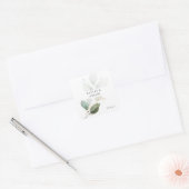 Eucalyptus Glow Gold Greenery Hartelijk dank Vierkante Sticker (Envelop)