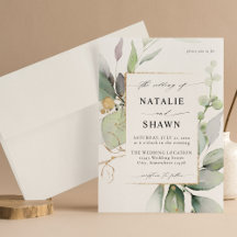 Eucalyptus Glow Gold Greenery Wedding