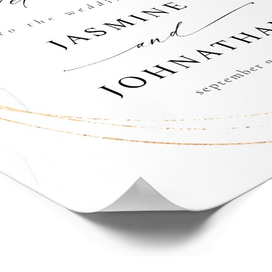 Eucalyptus Glow Gold Greenery Welcome Sign Poster2 Poster (Hoek)