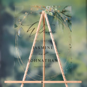 Eucalyptus Glow Goud Groen Bruiloft Welkom 2 Acryl Bord (Neutraal)