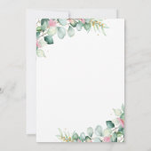 Eucalyptus Glow Groen moderne bruiloft uitnodiging (Achterkant)