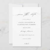 Eucalyptus Glow Verticale foto Opslaan Datum Save The Date (Achterkant)