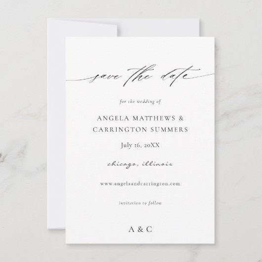 Eucalyptus Glow Verticale foto Opslaan Datum Save The Date (Achterkant)